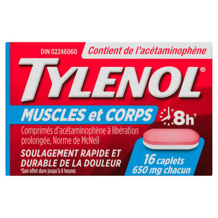 TYLENOL MUSCLE & BODY 650MG