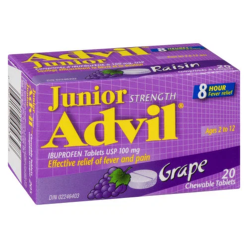 ADVIL JUNIOR RAISIN 100MG