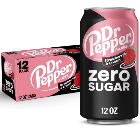 DR.PEPPER STRAWBERRY & CREAM ZERO SUGAR